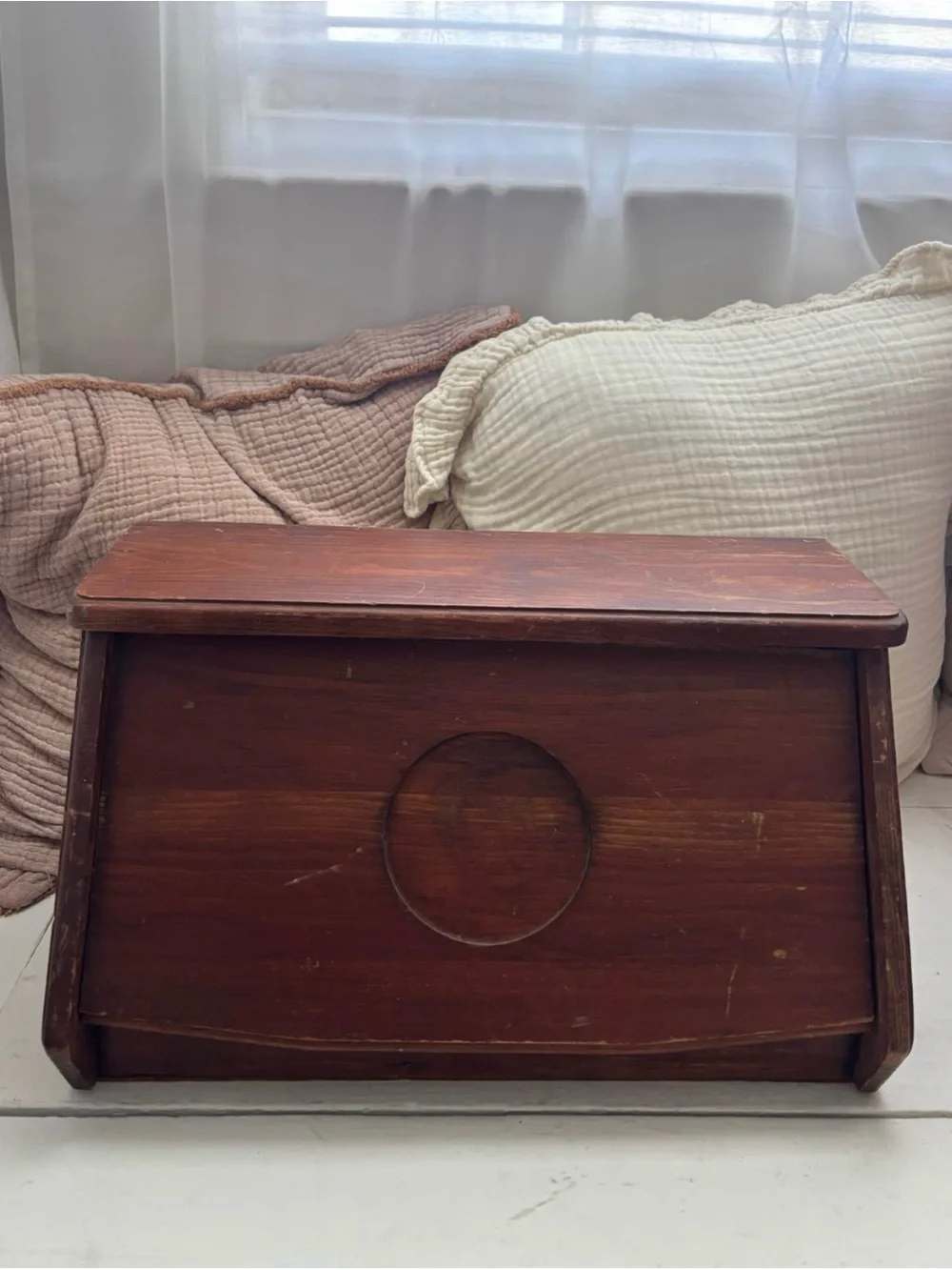 Vintage Wood Bread Box